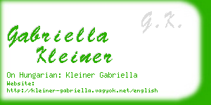 gabriella kleiner business card